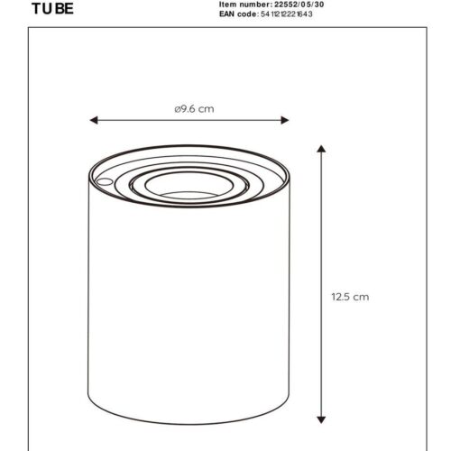 Купить Настольная лампа Lucide Tube 22552/05/30 по цене 8450 руб.