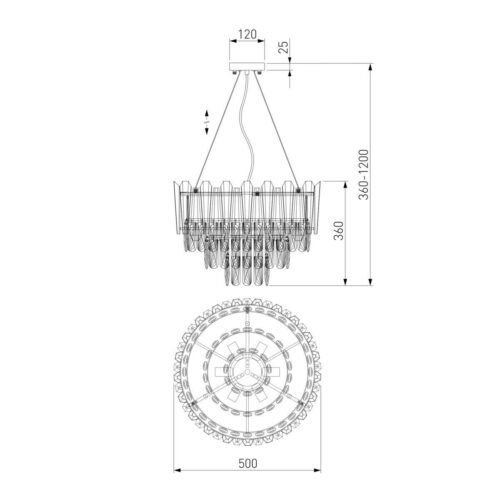Купить Подвесная люстра Bogates Coda 328/6 Strotskis по цене 54003 руб.