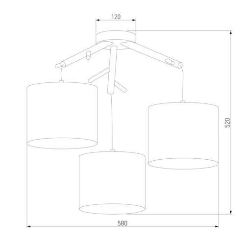 Купить Подвесная люстра TK Lighting 6553 Albero White по цене 19800 руб.