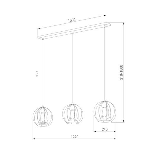 Купить Подвесной светильник TK Lighting 6599 Jaula по цене 4980 руб.