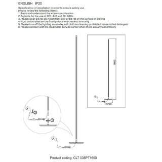 Купить Торшер Crystal Lux CLT 035PT1600 GO по цене 7690 руб.