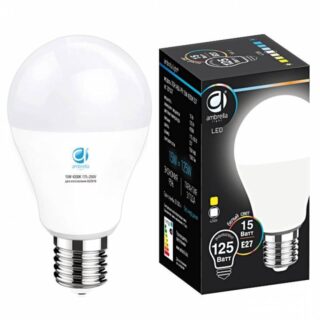 Купить Лампа светодиодная Ambrella light E27 15W 4200K белая 201527 по цене 258 руб.