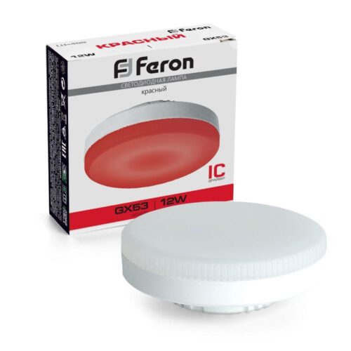 Купить Лампа светодиодная Feron GX53 12W красная LB-455 51018 по цене 138 руб.