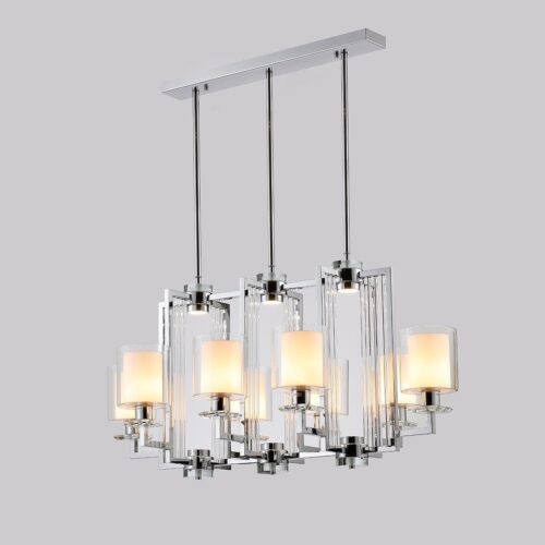 Купить Подвесная люстра iLamp King RM6201-8P CR+CL по цене 97090 руб.