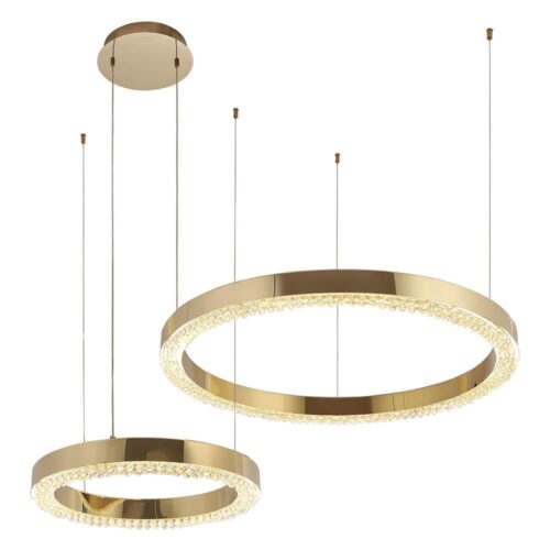 Купить Подвесной светодиодный светильник Crystal Lux Saturn SP90W Led Gold по цене 49900 руб.