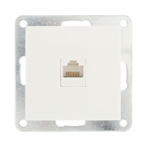Купить Розетка LK Studio компьютерная RJ-45 кат. 5е с накладкой (белый) LK80 846104-1 по цене 653 руб.
