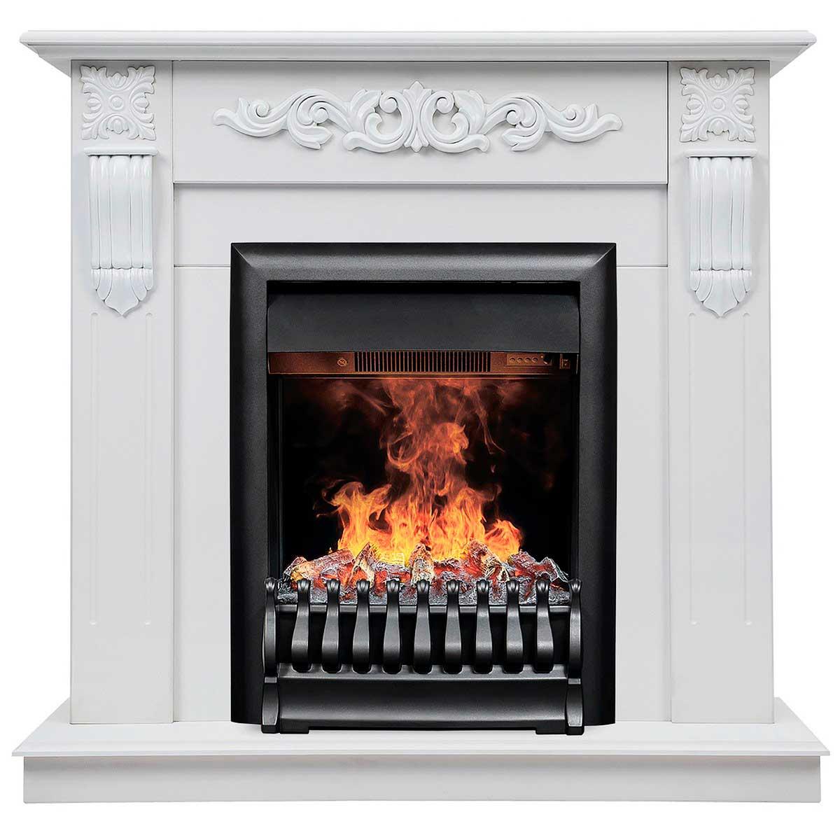 Заказать Электрокамин Realflame Dominica WT с очагом 3D Oregan 343007 с доставкой в Москве и области Купить Электрокамин Realflame Dominica WT с очагом 3D Oregan 343007 по цене 91580 руб.