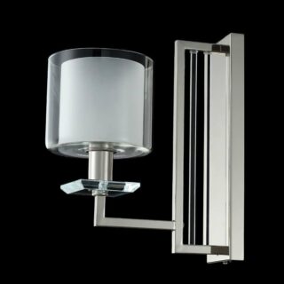 Купить Бра Crystal Lux Nicolas AP1 Nickel/White по цене 8500 руб.