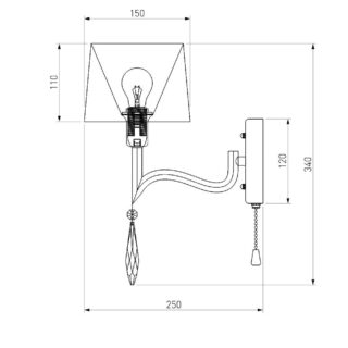 Купить Бра Eurosvet Madera 10127/1 хром по цене 3490 руб.