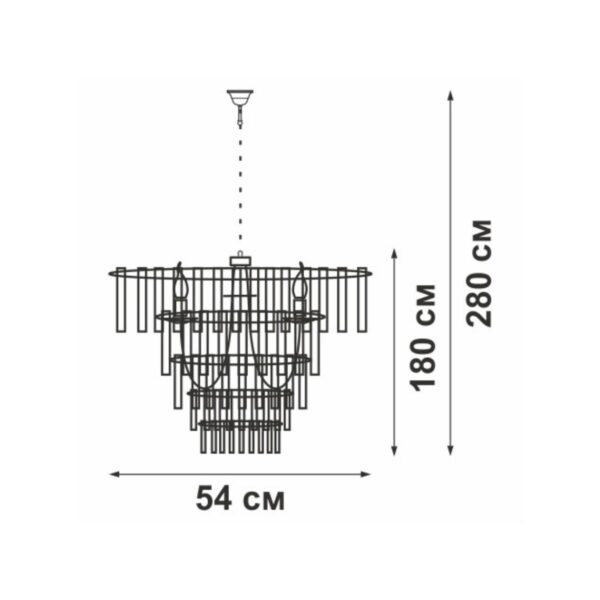 Купить Каскадная люстра Vitaluce V1808-1/12+12+1 по цене 107043 руб.