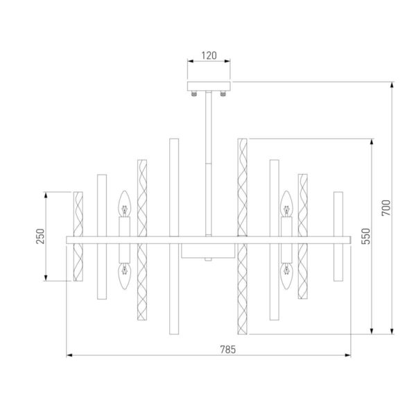 Купить Подвесная люстра Bogates Hollis 367/12 Smart по цене 60300 руб.