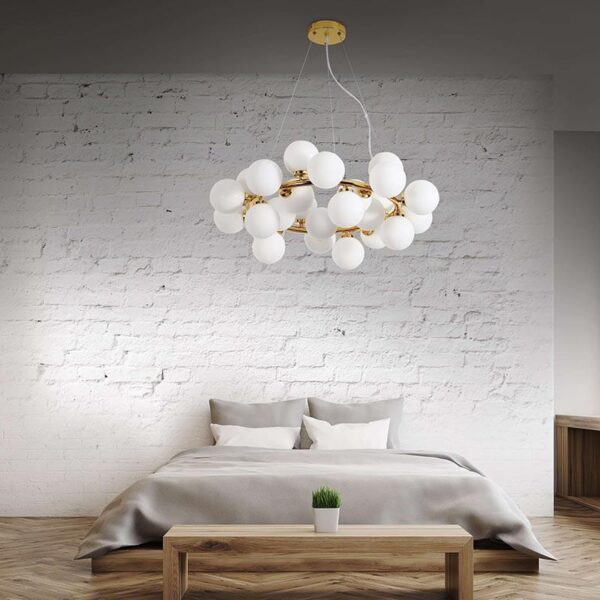 Купить Подвесная люстра Lumina Deco Marsiada LDP 6033-25 GD по цене 27429 руб.