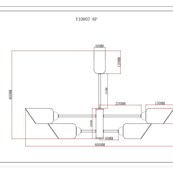 Купить Потолочная люстра Moderli Avery V10807-8P по цене 6990 руб.