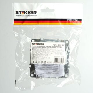 Купить ТВ-розетка Stekker Эрна черный PST00-9108-03 49152 по цене 186 руб.