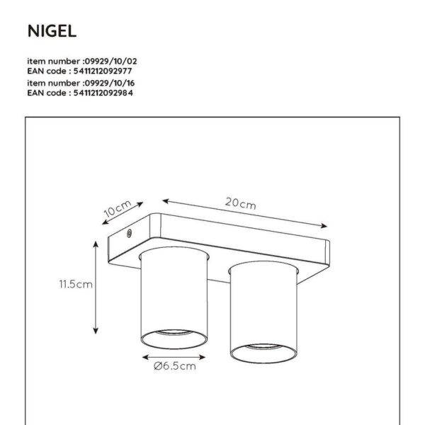 Купить Спот Lucide Nigel 09929/10/16 по цене 22900 руб.