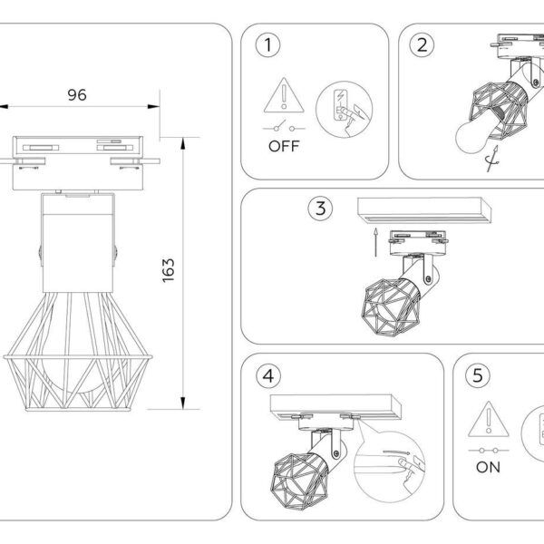 Купить Трековый светильник Ambrella light Track System GL5002 по цене 1540 руб.