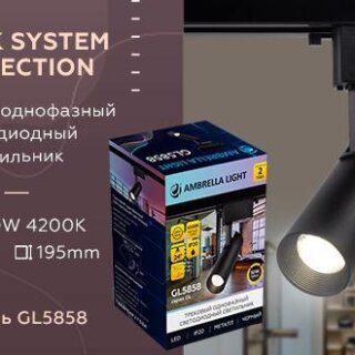 Купить Трековый светодиодный светильник Ambrella light Track System GL5858 по цене 1320 руб.