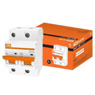 Купить Автоматический выключатель TDM Electric ВА47-100 2Р 32А 10кА SQ0207-0016 по цене 2148 руб.