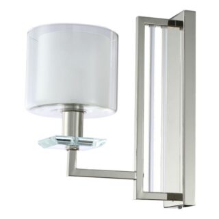 Заказать Бра Crystal Lux Nicolas AP1 Nickel/White с доставкой в Москве и области Купить Бра Crystal Lux Nicolas AP1 Nickel/White по цене 8500 руб.