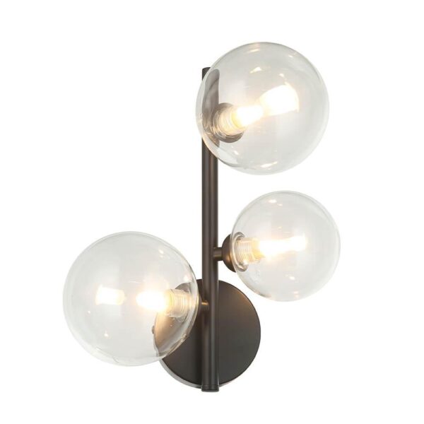 Заказать Бра Lumien Hall Lovrenc LH4125/3W-BK-CL с доставкой в Москве и области Купить Бра Lumien Hall Lovrenc LH4125/3W-BK-CL по цене 5780 руб.