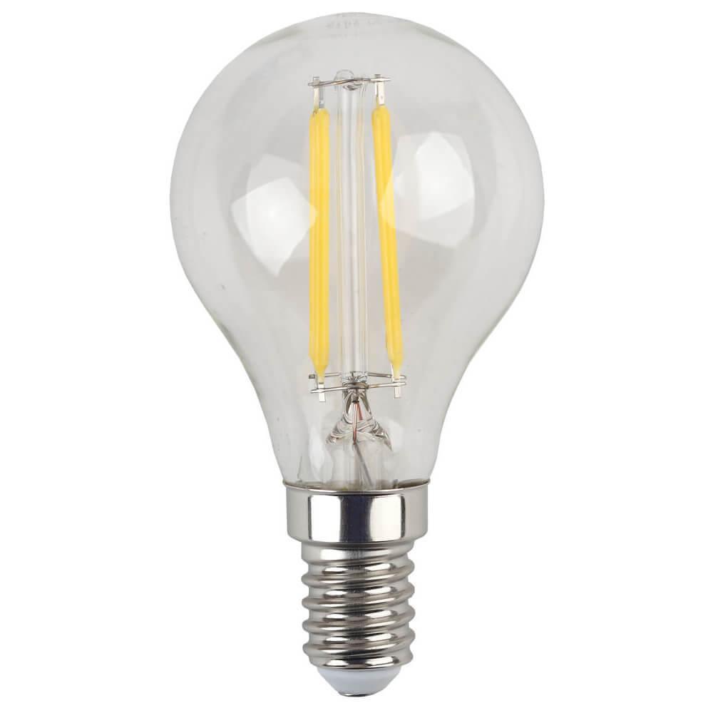 Купить Лампа светодиодная филаментная ЭРА E14 5W 2700K прозрачная F-LED P45-5W-827-E14 Б0019006 по цене 125 руб.