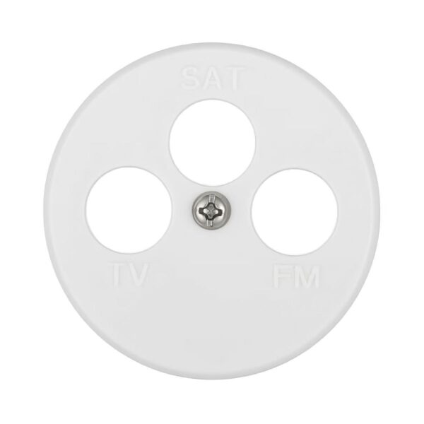 Купить Накладка LK Studio для розетки TV+FM+SAT, 3 отверстия , бел., LK Vintage 885404-1 по цене 264 руб.