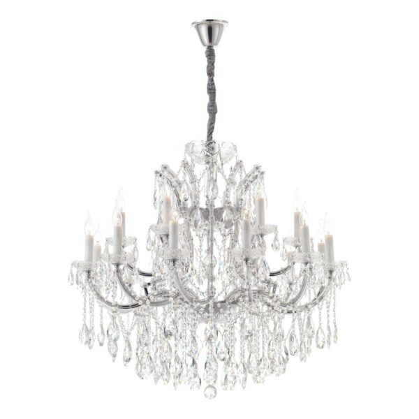 Купить Подвесная люстра iLamp Diamond 6071-18 CR+CL по цене 188390 руб.