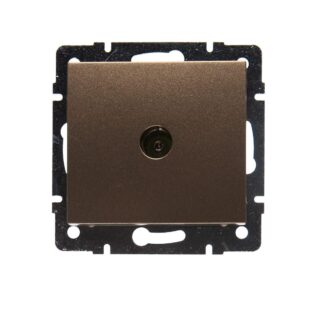 Купить ТВ-розетка проходная Lezard Rain бронза 703-3188-129 по цене 475 руб.