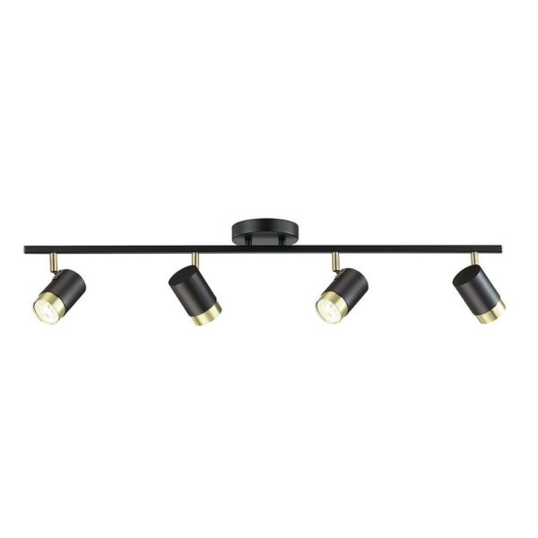 Купить Спот Lumien Hall Саурис LH8020/4C-BK-GD по цене 15808 руб.