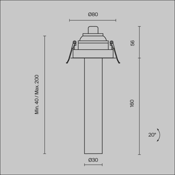 Купить Встраиваемый светодиодный спот Maytoni Technical Focus T C140RS-L200-7W3K-B по цене 4070 руб.