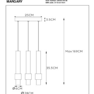 Купить Подвесная светодиодная люстра Lucide Margary 24402/15/30 по цене 43400 руб.