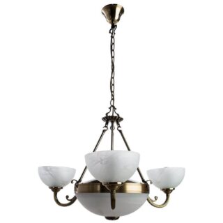 Заказать Подвесная люстра Arte Lamp Windsor White A3777LM-3-2AB с доставкой в Москве и области Купить Подвесная люстра Arte Lamp Windsor White A3777LM-3-2AB по цене 21790 руб.