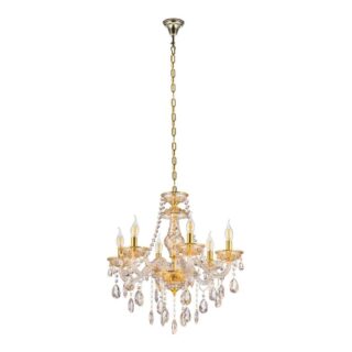 Заказать Подвесная люстра Lumina Deco Eliza LDP 7025-6 GD с доставкой в Москве и области Купить Подвесная люстра Lumina Deco Eliza LDP 7025-6 GD по цене 9760 руб.