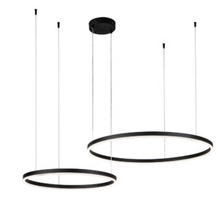 Купить Подвесная светодиодная люстра Indigo Galass 14001/2P Black V000030L по цене 28330 руб.