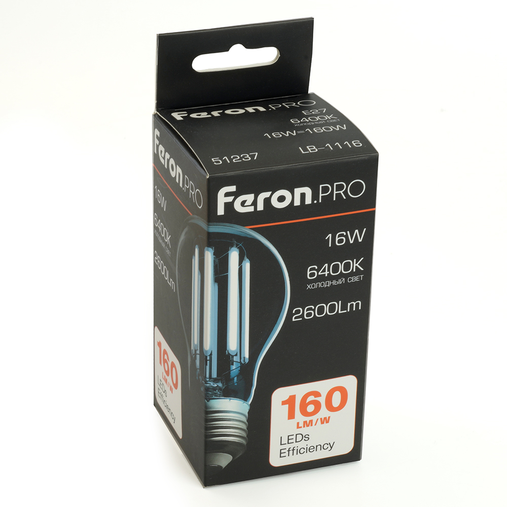 Заказать Лампа светодиодная Feron.PRO LB-1116 Шар E27 2600LM 16W 175-265V 6400K 51237 с доставкой в Москве и области Купить Лампа светодиодная Feron.PRO LB-1116 Шар E27 2600LM 16W 175-265V 6400K 51237 по цене 601 руб.