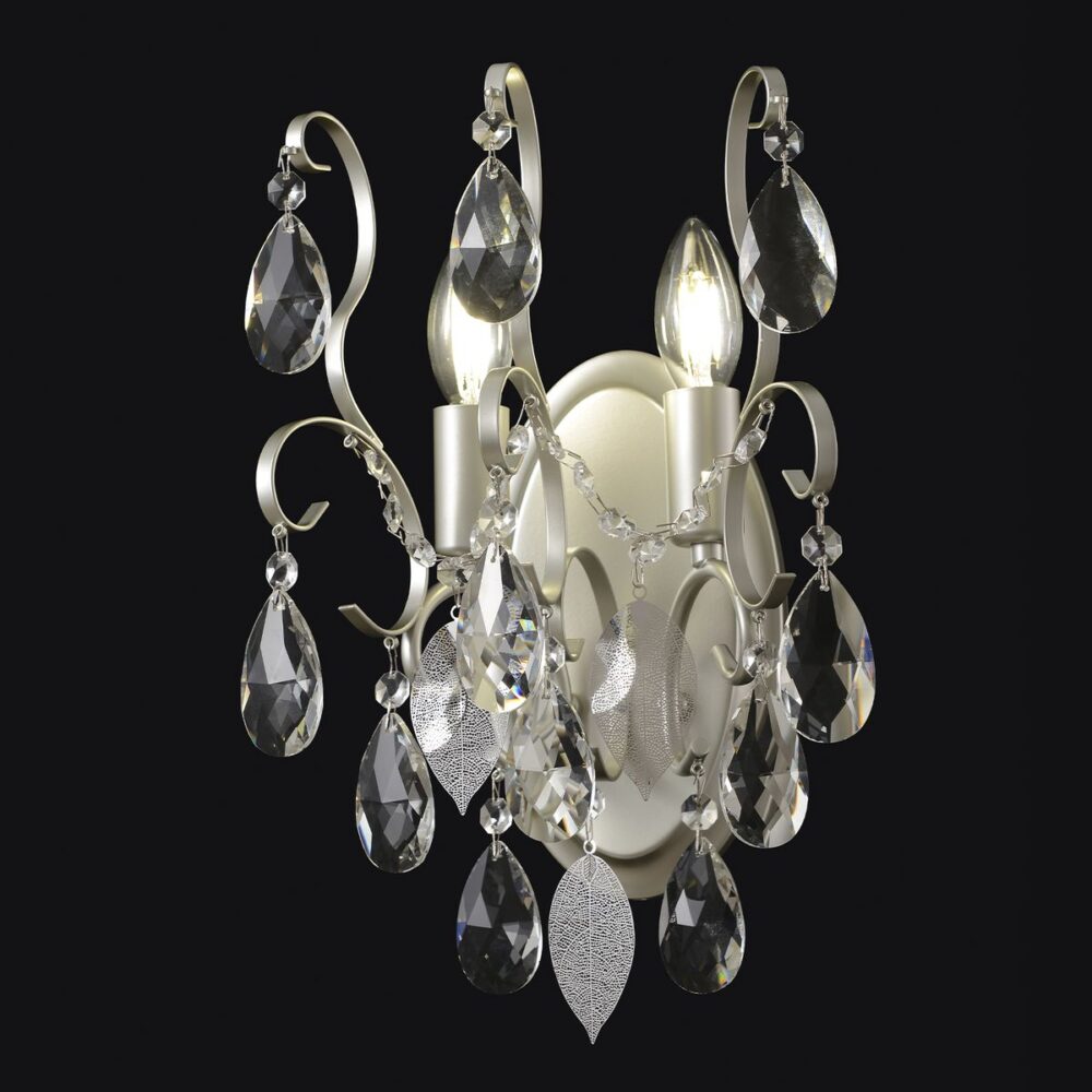 Заказать Настенный светильник Crystal Lux Esmiralda AP2 Silver с доставкой в Москве и области Купить Настенный светильник Crystal Lux Esmiralda AP2 Silver по цене 6900 руб.