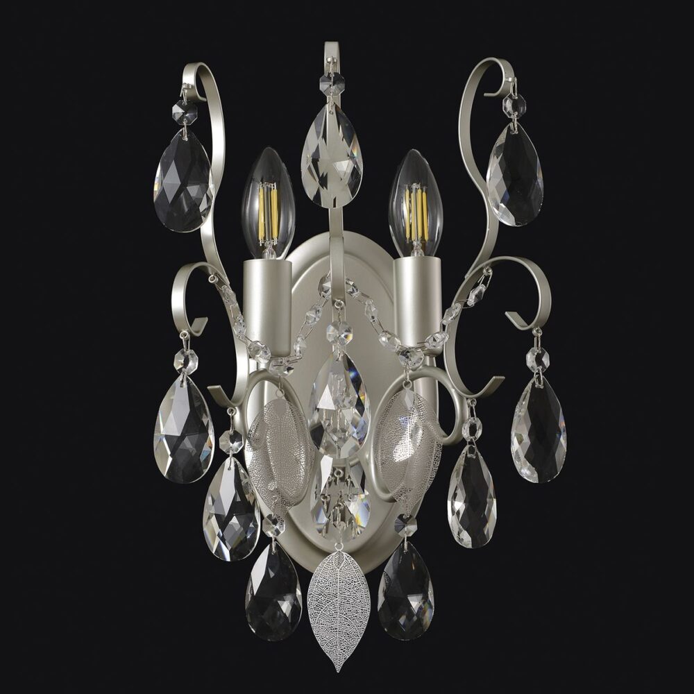 Заказать Настенный светильник Crystal Lux Esmiralda AP2 Silver с доставкой в Москве и области Купить Настенный светильник Crystal Lux Esmiralda AP2 Silver по цене 6900 руб.