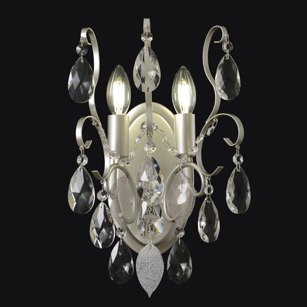 Заказать Настенный светильник Crystal Lux Esmiralda AP2 Silver с доставкой в Москве и области Купить Настенный светильник Crystal Lux Esmiralda AP2 Silver по цене 6900 руб.