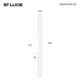 Купить Настенный светодиодный светильник ST Luce Lilt SL6210.401.02 по цене 9790 руб.