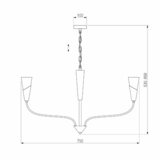 Купить Подвесная люстра Eurosvet Rhyton 60167/6 латунь по цене 21900 руб.