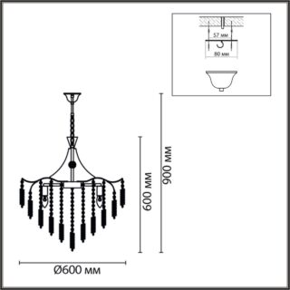 Купить Подвесная люстра Lumion Classi Kristina 8243/8 по цене 26390 руб.