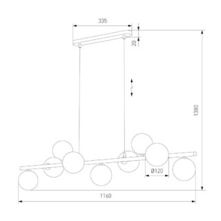 Купить Подвесная люстра TK Lighting 5667 Estera Black по цене 52400 руб.