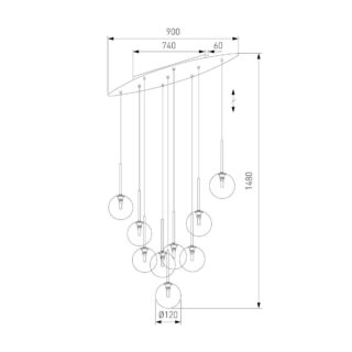 Купить Подвесная люстра TK Lighting 6148 Estera по цене 65900 руб.