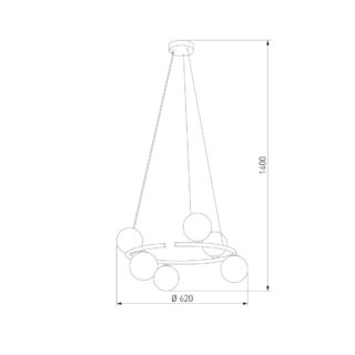 Купить Подвесная люстра TK Lighting 6843 Anabelle по цене 39900 руб.