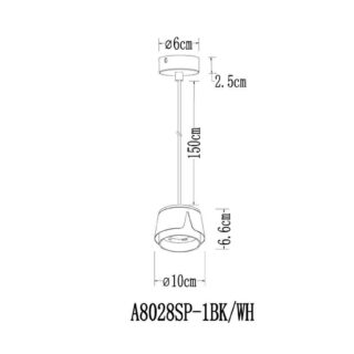 Купить Подвесной светильник Arte Lamp Amaks A8028SP-1BK по цене 1590 руб.