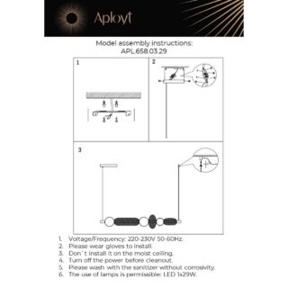 Купить Подвесной светодиодный светильник Aployt Nikusia APL.658.03.29 по цене 23410 руб.