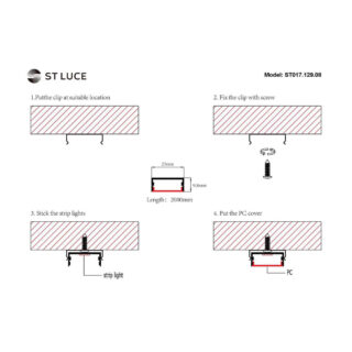 Купить Профиль с рассеивателем ST-Luce ST017.129.08 по цене 1150 руб.